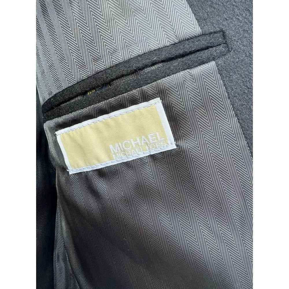 Michael Kors Men's Black Color Sports Coat‎ Size 40R Wool Blend 2 Button Blazer